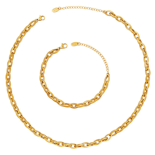 Niche Hip Hop Trendy Cool Copper Material Ornament Simple Chain